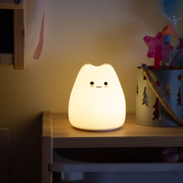 ho_cat_ww_cw_0 Lampara nocturna de mesa LED Infantil quitamiedos y recargable "Cat"