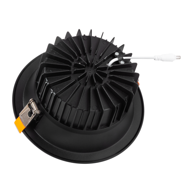 Foco Downlight Circular LED 20W 2.000Lm 6000ºK Anti-Deslumbrante UGR19 40.000H Negro
