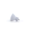 Pack de 5 Bombillas LED GU10 6W 700Lm 6000ºK 40.000H - Aro Downlight Redondo Inclinable "Vepa" Acero 90mm - Blanco