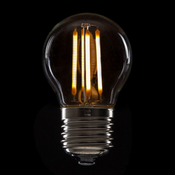 Bombilla LED E27 4W  288Lm 2000ºK Filamento G45 40.000H   [HO-LF-G45-E27-4W-WW]