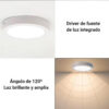 Plafón de Superficie LED 100Lm/W 12W 1200Lm 6000ºK IP20 [HO-PLC-12W-1200LM-CW]