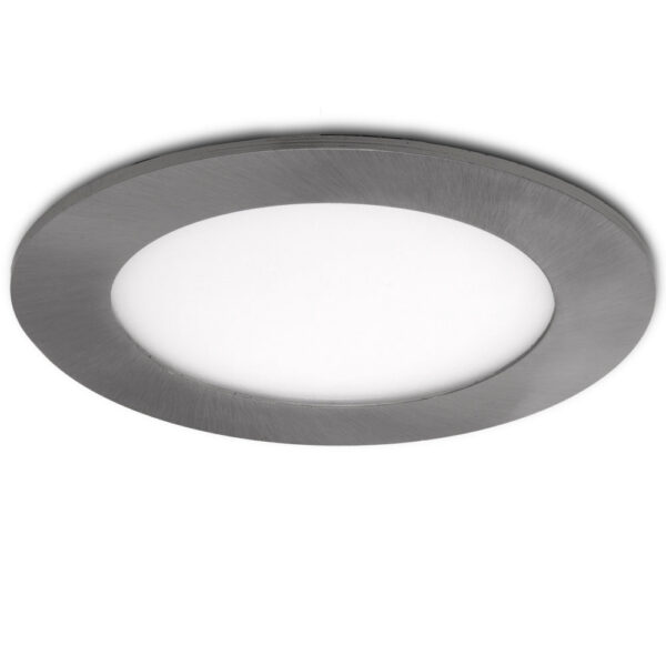 Placa LED 9W 900Lm P.F. 0.99 Níquel Satinado 230V AC [HO-PLCIR9WHPNS-9W-CW]