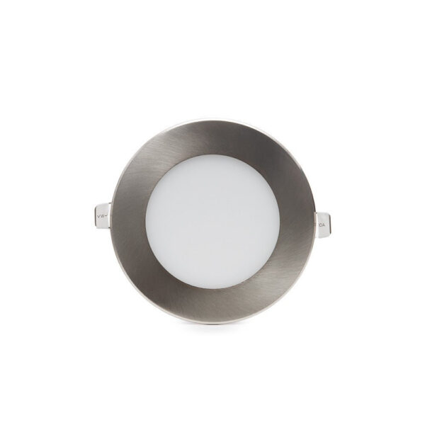 Placa LED 9W 900Lm P.F. 0.99 Níquel Satinado 230V AC [HO-PLCIR9WHPNS-9W-CW]