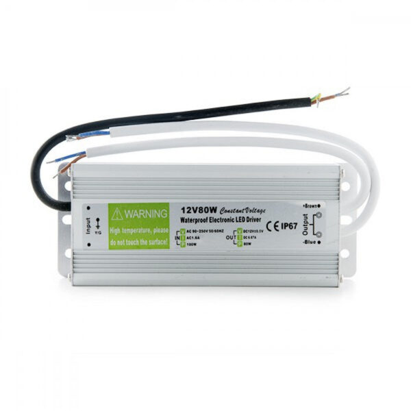 Transformador LED 80W 230VAC/12VDC IP67