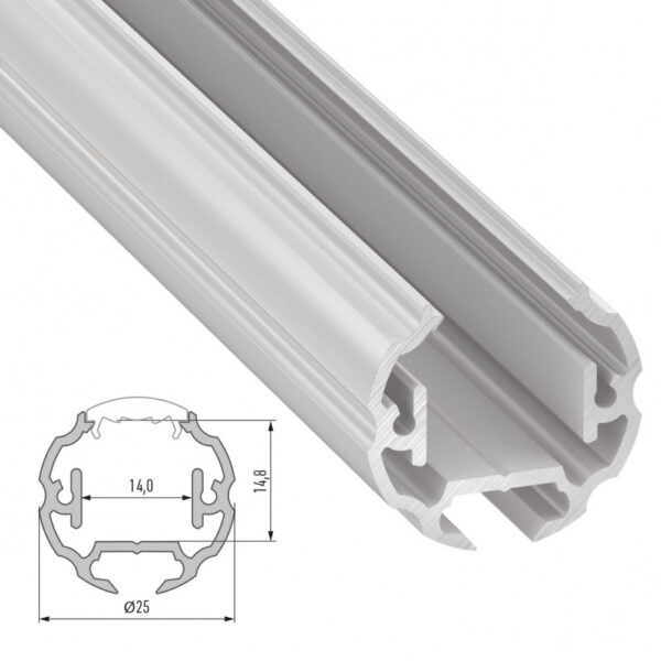 Perfíl Aluminio Tipo COSMO 2,02M - Bruto