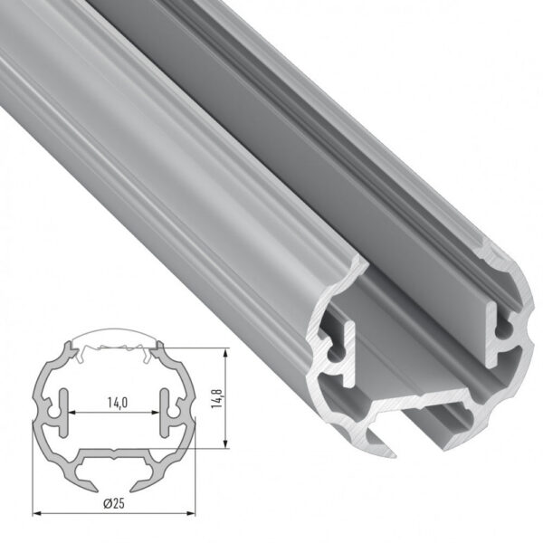 Perfíl Aluminio Tipo COSMO 2,02M - Bruto