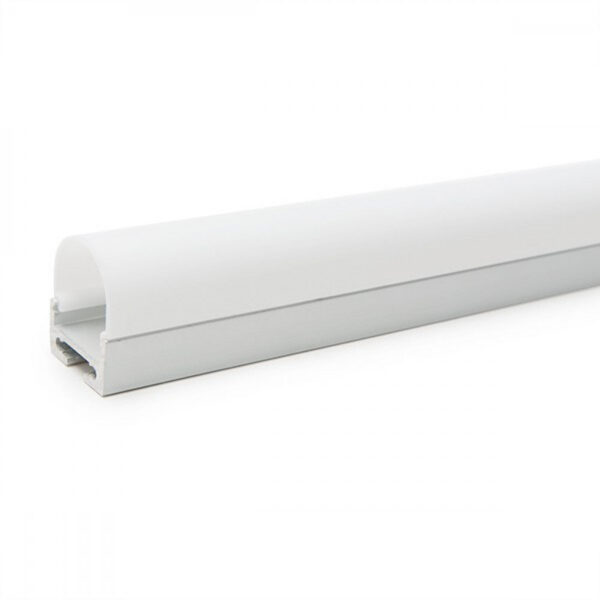 Perfíl Aluminio Curvado para Tira LED Techo/Colgante Difusor Opal LLE-ALP027 x 2M
