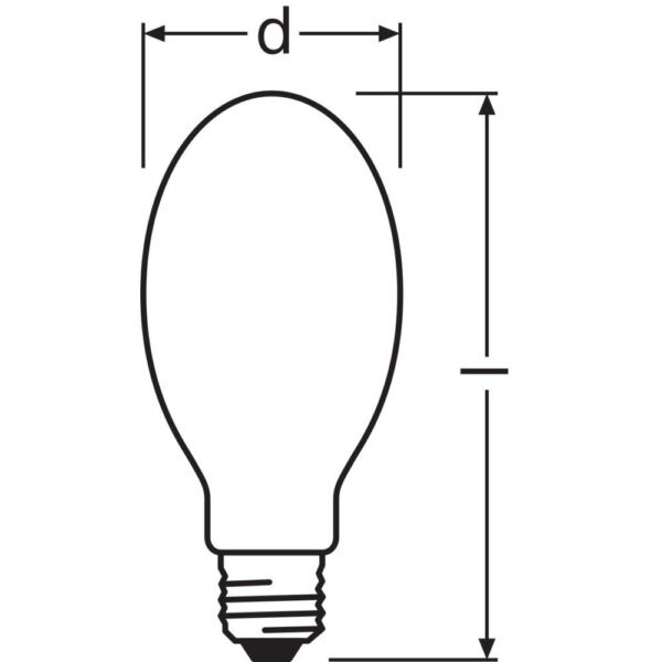 [LVE-4050300015750] Bombilla Vapor de Sodio Ledvance/Osram E27 50W 3700Lm 2000K   Regulable - Blanco Extra Cálido