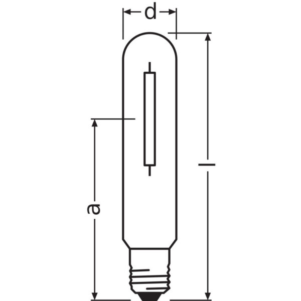 [LVE-4050300024417] Bombilla Vapor de Sodio Ledvance/Osram E40 250W 33200Lm 2000K   Regulable - Blanco Extra Cálido