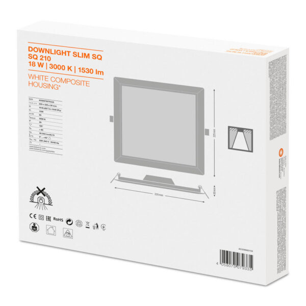 [LVE-4058075079335] Downlight LED LEDVANCE   18W 1530Lm 3000K 120º IP20