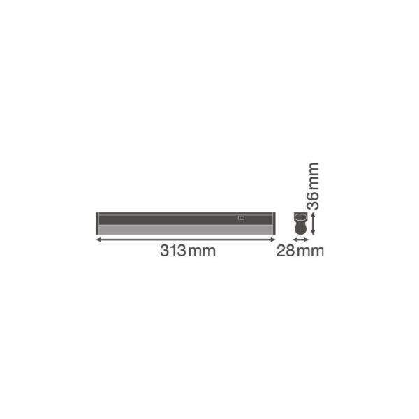 [LVE-4058075106079] Luminaria LED Lineal Ledvance "Compact"   4W 400Lm 3000K 140º IP20 - Blanco Cálido
