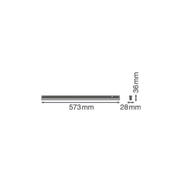 [LVE-4058075106116] Luminaria LED Lineal Ledvance "Compact"   8W 800Lm 3000K 140º IP20