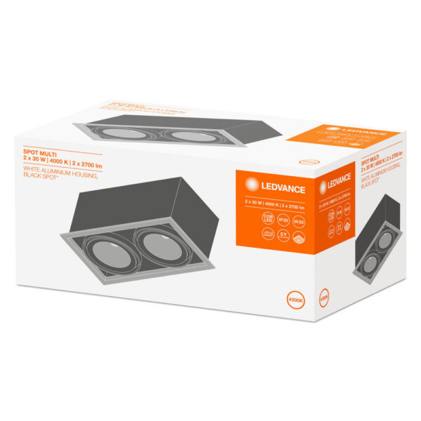 [LVE-4058075113985] Foco Spot LED LEDVANCE    2*30W 2*2700Lm 4000K 38º IP20