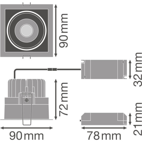 [LVE-4058075114067] Foco Spot LED LEDVANCE    8W 650Lm 3000K 36º IP20