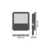 [LVE-4058075423695] Foco Proyector LED Ledvance   125W 13750Lm 3000K 100 x 100º IP65 - Blanco Cálido
