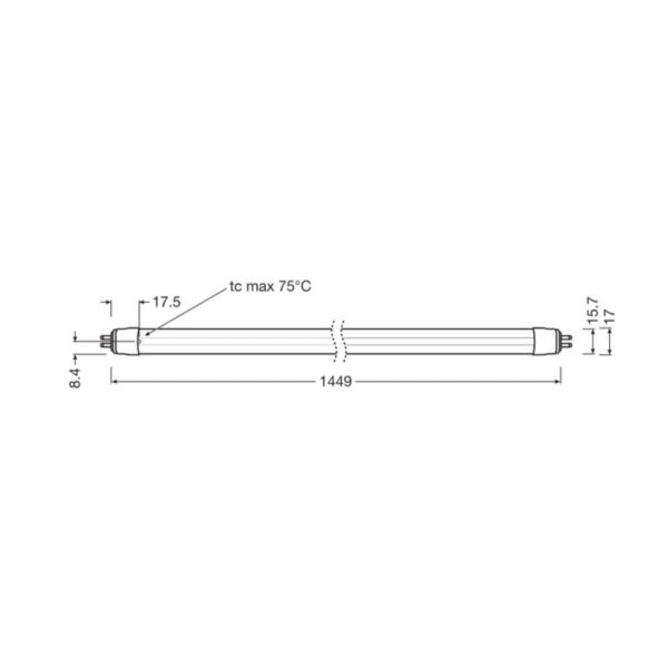 [LVE-4058075730410] Tubo LED T5 Ledvance G5 37W 5600Lm 4000K 180º IP20 Regulable - Blanco Natural