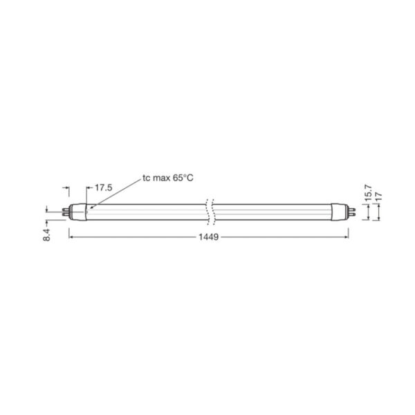 [LVE-4058075730533] Tubo LED T5 Ledvance G5 18W 2800Lm 6500K 180º IP20 Regulable