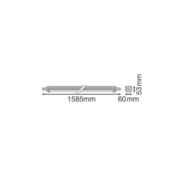 [LVE-4058075740938] Equipo Estanco Ledvance   50 / 34W 6100 / 4200Lm 4000K 120º IP66 Regulable