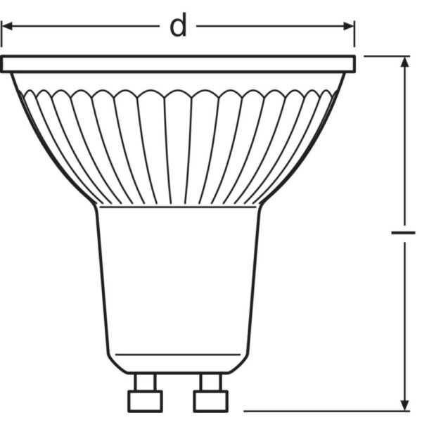 [LVE-4099854044755] Ledvance/Osram Bombilla LED Spot GU10 2,6W 230Lm 4000K 36º IP20