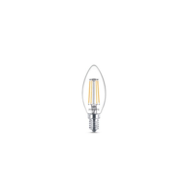 Pack 2 Bombilla LED Philips E14 B35  4.3W 470Lm 2700K [PH-929001889767