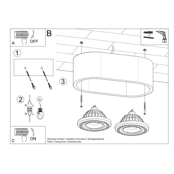 Lámpara de Techo "Basic-1" [SOL-SL.0882]