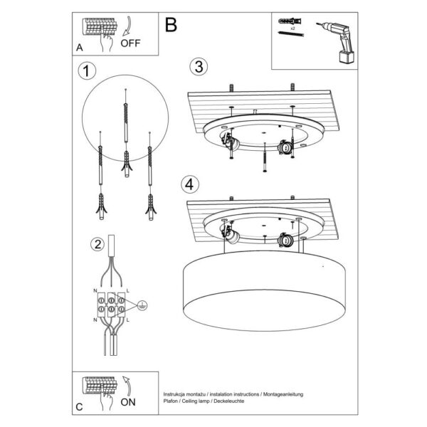 Lámpara de Techo "Arena" [SOL-SL.0919]