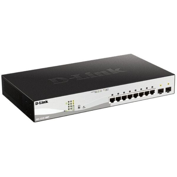 Switch Gestionable D-Link DGS-1210-10MP 10 Puertos/ RJ-45 10/100/1000/ PoE/ SFP