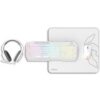 Pack Gaming Krom Kenta/ Teclado RGB + Ratón + Alfombrilla + Auriculares/ Blanco