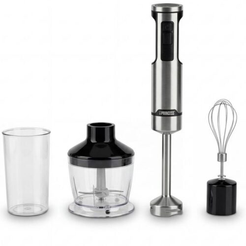 Batidora de mano Princess 221236/ 1500W/ 5 Velocidad/ Capacidad 0.8L/ Incluye Picadora y Batidor