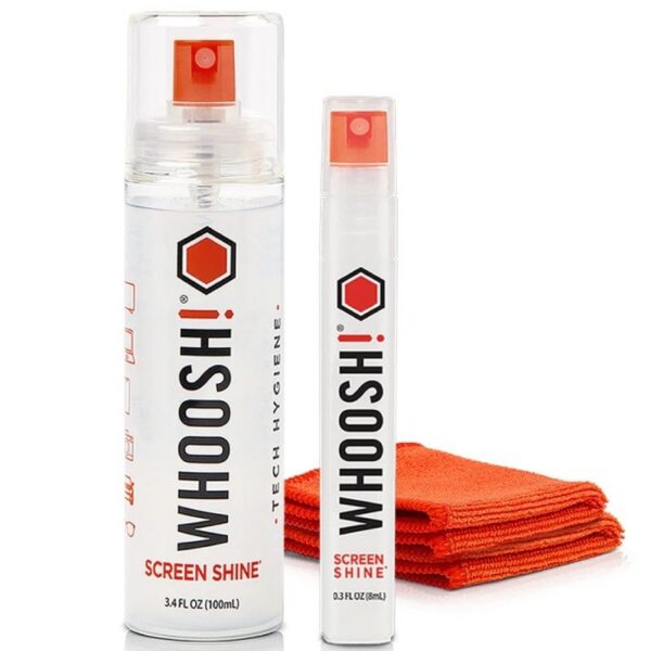 art_whos-spray20wsh004_1 Kit Limpiador de Pantallas Whoosh Kit DUO WSH004/ Spray 100ml + Spray 8ml + 2 Paños Microfibra
