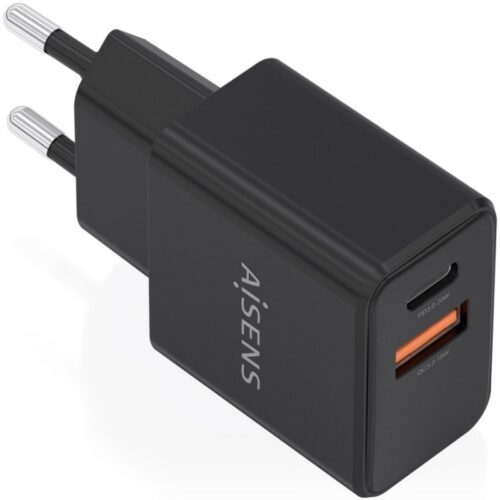 art_ais-carga20a110-1026_1 Cargador de Pared GaN Aisens A110-1026/ 1xUSB Tipo-C/ 1xUSB/ 20W/ Negro