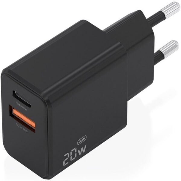 art_ais-carga20a110-1026_2 Cargador de Pared GaN Aisens A110-1026/ 1xUSB Tipo-C/ 1xUSB/ 20W/ Negro