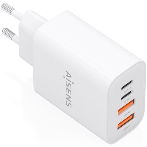 art_ais-carga20a110-1027_1 Cargador de Pared GaN Aisens A110-1027/ 2xUSB Tipo-C/ 2xUSB/ 32W/ Blanco