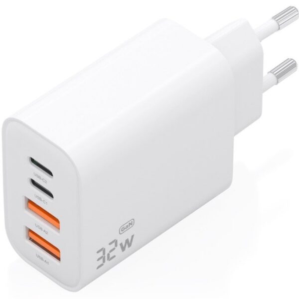 art_ais-carga20a110-1027_2 Cargador de Pared GaN Aisens A110-1027/ 2xUSB Tipo-C/ 2xUSB/ 32W/ Blanco
