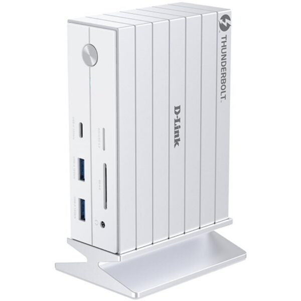Docking Thunderbolt 4 D-Link DUF-E01/E/ 5xUSB/ 2xUSB Tipo-C/ 2xThunderblot/ 1xDisplayPort/ 1xHDMI 4K/ 1xRJ45/ 1xJack 3.5/ 1xLector de Tarjetas/ Blanco