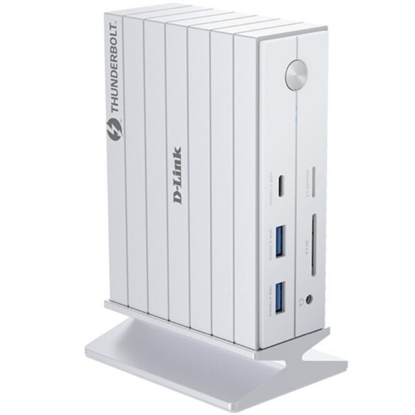 Docking Thunderbolt 4 D-Link DUF-E01/E/ 5xUSB/ 2xUSB Tipo-C/ 2xThunderblot/ 1xDisplayPort/ 1xHDMI 4K/ 1xRJ45/ 1xJack 3.5/ 1xLector de Tarjetas/ Blanco