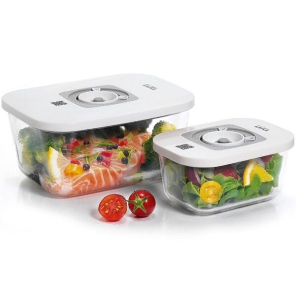 art_lai-pae-env20tupper20vt33060_1 Pack de 2 Recipientes de Cristal Laica VT33060/ con Funcion al Vacio/ Capacidad 0.5 - 1.5L
