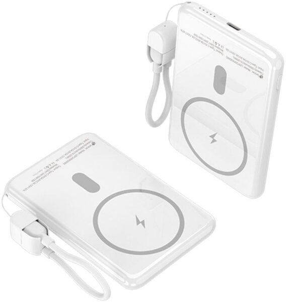 Powerbank 5000mAh Leotec LEPOWW20W5W/ 20W/ Wireless/ Blanca/ Incluye Cable USB Tipo-C