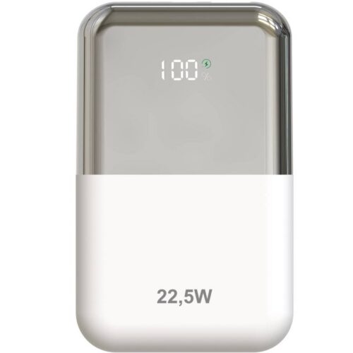 art_leo-bat20powbnk2022205201000020wh_1 Powerbank 10000mAh Leotec LEPOW22W10WS/ 22.5W/ Blanco y Plata/ Incluye Cable USB Tipo-C