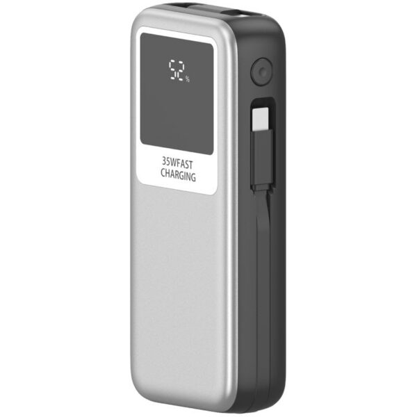 art_leo-bat20powbnk2035201000020sv_2 Powerbank 10000mAh Leotec LEPOW35W10S/ 35W/ Plata y Gris/ Incluye Cable USB Tipo-C y Lightning