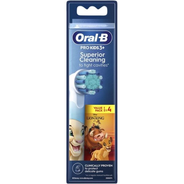 art_orab-pae-cab20pro20kd3p20rl204u_2 Cabezal de Recambio Braun para cepillo Braun Oral-B Pro Kids 3+ Rey Leon/ Pack 4 uds