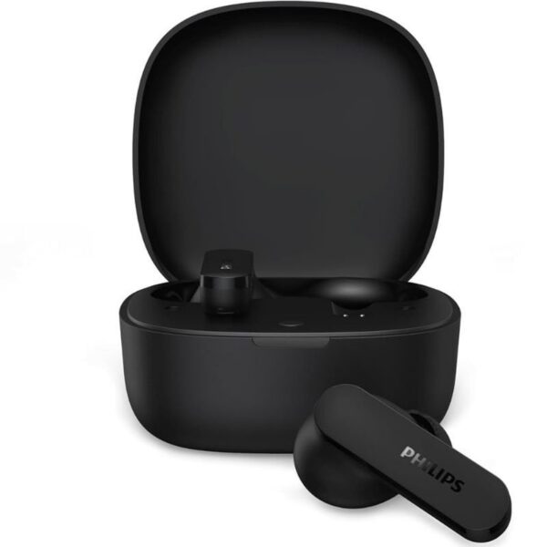 Auriculares Bluetooth Philips TAT2100BK con estuche de carga/ Autonomía 8h/ Negros