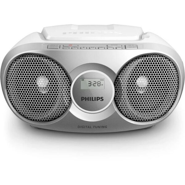 Radio CD Philips AZ215S/ 3W RMS/ con Cable/ Plata