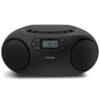 Radio CD Philips TAZ2000B/ 3W RMS/ con Cable/ con Pilas/ Negra