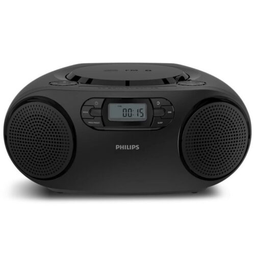 Radio CD Philips TAZ2000B/ 3W RMS/ con Cable/ con Pilas/ Negra