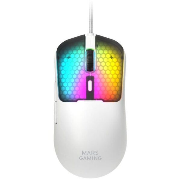 art_tac-mou20mm-viper20wh_1 Ratón Gaming Mars Gaming MM-Viper/ Hasta 12800 DPI/ Blanco