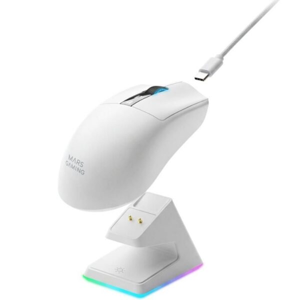 art_tac-mou20mmw-elite20wh_2 Ratón Gaming Inalámbrico Mars Gaming MMW-Elite/ Batería Recargable/ Hasta 20000 DPI/ Blanco