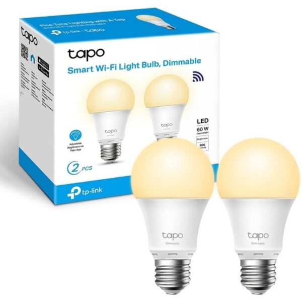 art_tpl-bom20tapo20l510e202u20v2_2 Bombilla Inteligente TP-Link Tapo L510E/ Casquillo E27/ 8.7W/ 806 Lúmenes/ 2700K/ Pack 2