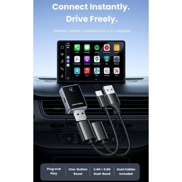 art_ven-adp20kryh0_2 Adaptador CarPlay/Android Auto Inalámbrico Vention KRYH0