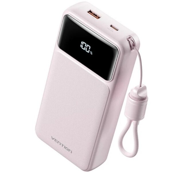art_ven-bat20xgyp0-40-ty_1 Powerbank 20000mAh Vention XGYP0-40-TY/ 22.5W/ Rosa/ Incluye Cable USB Tipo-C